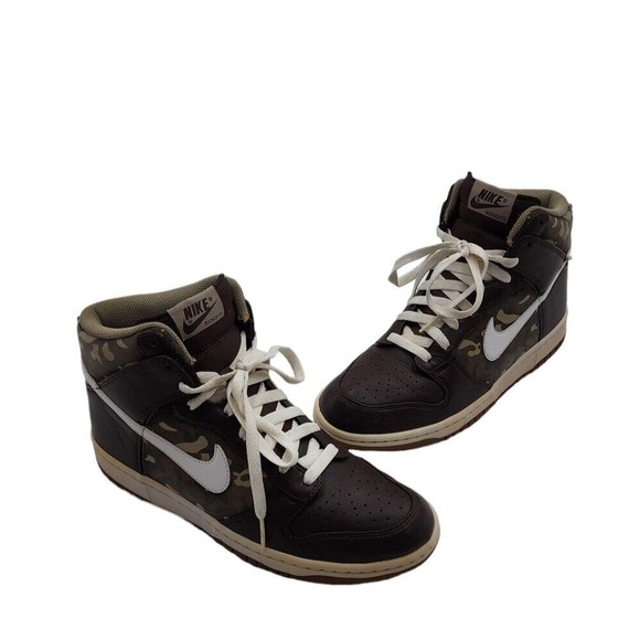 Nike Zoom Dunk High Premium Camo Brown Men's Size 8 Shoes 317891-211 - Picture 1 of 12